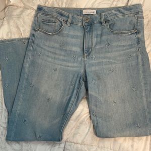Loft jeans with floral embroidery
